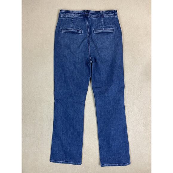 Mother Jeans Womens 28 Blue Sailor Tripper Flared High Rise Side Button Fly - Picture 14 of 15